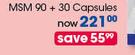 OsteoEze MSM 90 + 30 Capsules-Per Pack