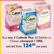 Caltrate Plus 30 Tablets Or Chews-Per Pack