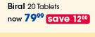 Biral 20 Tablets-Per Pack