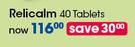 Relicalm 40 Tablets-Per Pack