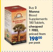 Manna Blood Supplements 180 Tablets-Per Pack