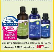 Clicks Essential Oils-50ml Or 100ml Each