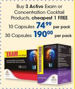 Activo Exam Or Concentration Cocktail Products 10 Capsules-Per Pack