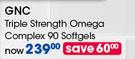 GNC Triple Strength Omega Complex-90 Softgels Per Pack