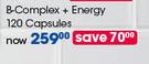 GNC B-Complex + Energy-120 Capsules Per Pack