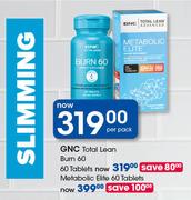 GNC Total Lean Burn 60-60 Tablets Per Pack