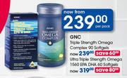 GNC Ultra Triple Strength Omega 1560 EPA DHA-60 Softgels Per Pack
