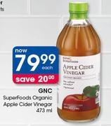 GNC SuperFoods Organic Apple Cider Vinegar-473ml Each