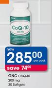GNC CoQ-10 200 mg-30 Softgels Per Pack