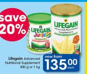 Lifegain Advanced Nutritional Supplement-300g Or 1Kg Each