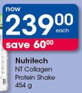 Nutritech NT Collagen Protein Shake-454g Each
