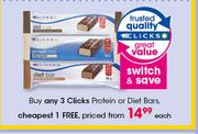 Clicks Protein Or Diet Bars-Each