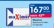 Maximor Advance For Men 4 Capsules-Per Pack