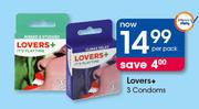 Lovers+ 3 Condoms-Per Pack