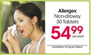 Allergex Non Drowsy 30 Tablets-Per Pack