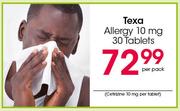 Texa Allergy 10 mg 30 Tablets-Per Pack