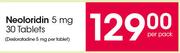 Neoloridin 5 mg 30 Tablets-Per Pack