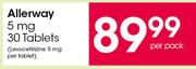 Allerway 5mg 30 Tablets-Per Pack