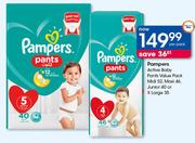 Pampers Active Baby Pants value Pack (Midi 52, Maxi 46, Junior 40 Or X Large 35's Pack)-Per Pack