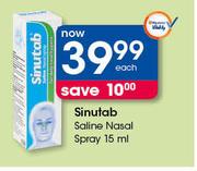 Sinutab Saline Nasal Spray-15ml Each