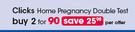Clicks Home Pregnancy Double Test-For 2