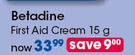 Betadine First Aid Cream-15g Each