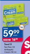Treat It Tea Tree Oil Antiseptic Cream-50ml Each