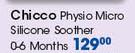 Chicco Physio Micro Silicone Soother 0-6 Months-Each