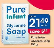 Pure Infant Glycerine Soap-100g Each