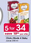 Clicks Made 4 Baby Juice-5X200ml
