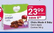 Clicks Made 4 Baby Oat & Apple Cookies-160g Per Pack