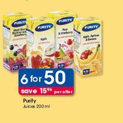 Purity Juices-6X200ml