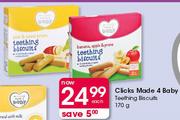 Clicks Made 4 Baby Teething Biscuits-170g Each