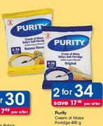Purity Cream Of Maize Poridge-2X400g