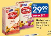 Nestle Cerelac Stage 1, 2 Or 3 Baby Cereal 250g-Each