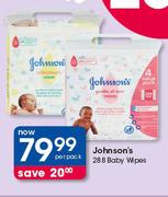 Johnson's 288 Baby Wipes-Per Pack