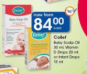 Colief Baby Scalp Oil-30ml, Vitamin D Drops-20ml Or Infant Drops-15ml Each
