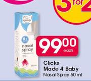 Clicks Made 4 Baby Nasal Spray-50ml Each