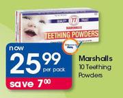 Marshalls 10 Teething Powders-Per Pack