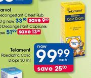 Telament Paediatric Colic Drops-30ml Each