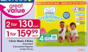 Clicks Made 4 Baby Dryprotect Disposable Nappies Jumbo Packs-Each
