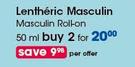 Lentheric Masculin Masculin Roll On-2x50ml Per Offer