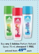 Adidas Parfum Natural Spray-75ml Each
