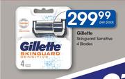 Gillette Skinguard Sensitive-4 Blades Per Pack