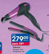 Safeway Hairdryer And Straightener Set-Per Set