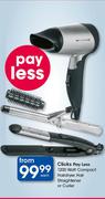 Clicks Pay Less 1200 Watt Compact Hairdryer, Hair Straightener Or Curler-Each