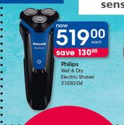Philips Wet & Dry Electric Shaver S1030/04-Each