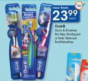 Oral-B Gum & Enamel Pro Flex, Pro Expert Or Kids Manual Toothbrushes-Each