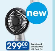 Kambrook Windmill Mini USB Desk Fan-Each