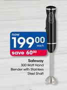 Safeway 300 Watt Hand Blender With Stainless Steel Shaft-Each